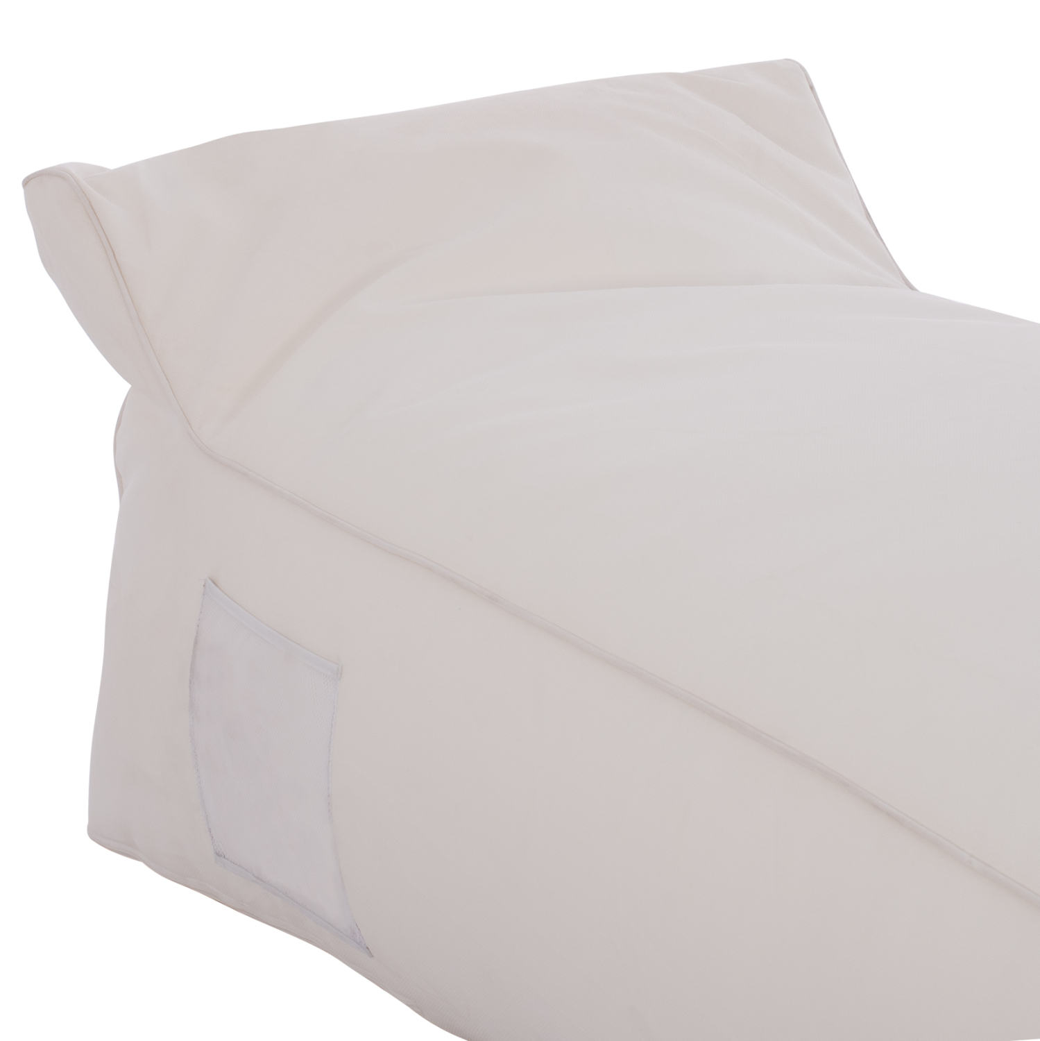 ΠΟΥΦ ΞΑΠΛΩΣΤΡΑ WADELIN HM5774.11 ΜΕ TEXTILINE ΛΕΥΚΟ 190x80x40-60Υ εκ. - Image 5