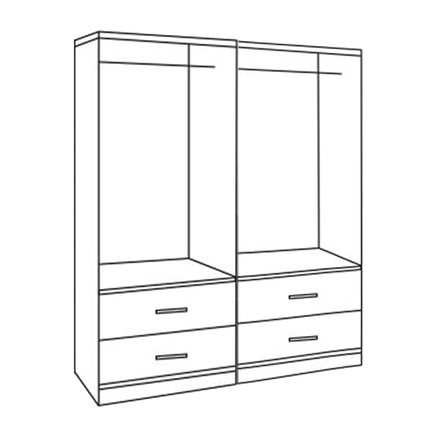 ΣΕΤ 2 ΤΜΧ ΝΤΟΥΛΑΠΑ 4ΦΥΛΛΗ ΜΕ 4 ΣΥΡΤΑΡΙΑ SONAMA 160X42X181 HM11349.02 - Image 2