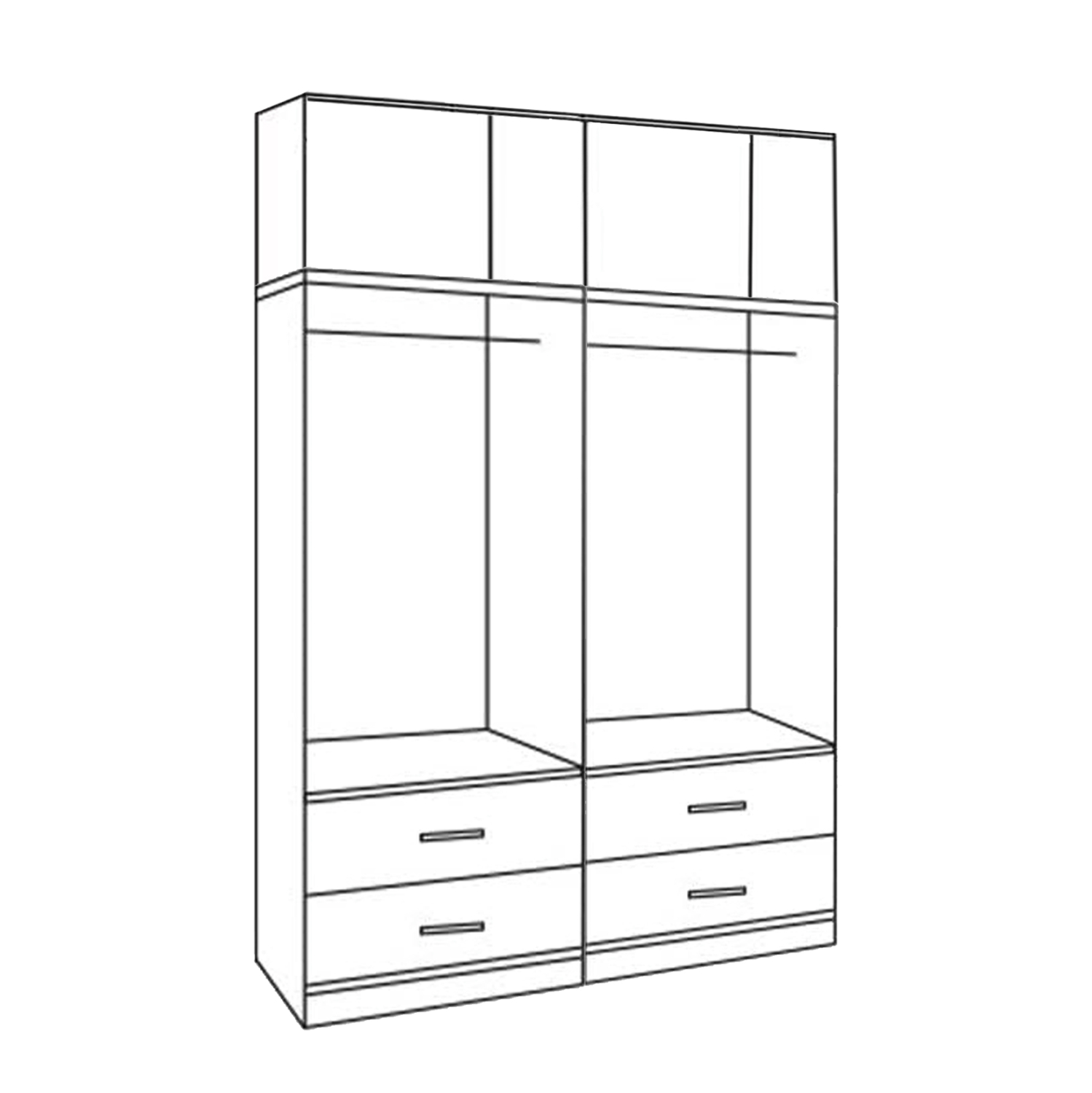 ΣΕΤ 2 ΤΜΧ ΝΤΟΥΛΑΠΑ 4ΦΥΛΛΗ ΜΕ ΠΑΤΑΡΙ ΚΑΙ 4 ΣΥΡΤΑΡΙΑ ZEBRANO 160X42X241 HM11352.01 - Image 3