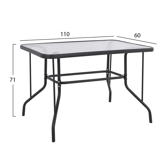 ΣΕΤ 5ΤΜΧ ΜΕ ΤΡΑΠΕΖΙ ADAM 110Χ60Χ71Υ & ΠΟΛΥΘΡΟΝΕΣ LAURA ΓΚΡΙ ΧΡΩΜΑ HM10472 - Image 2
