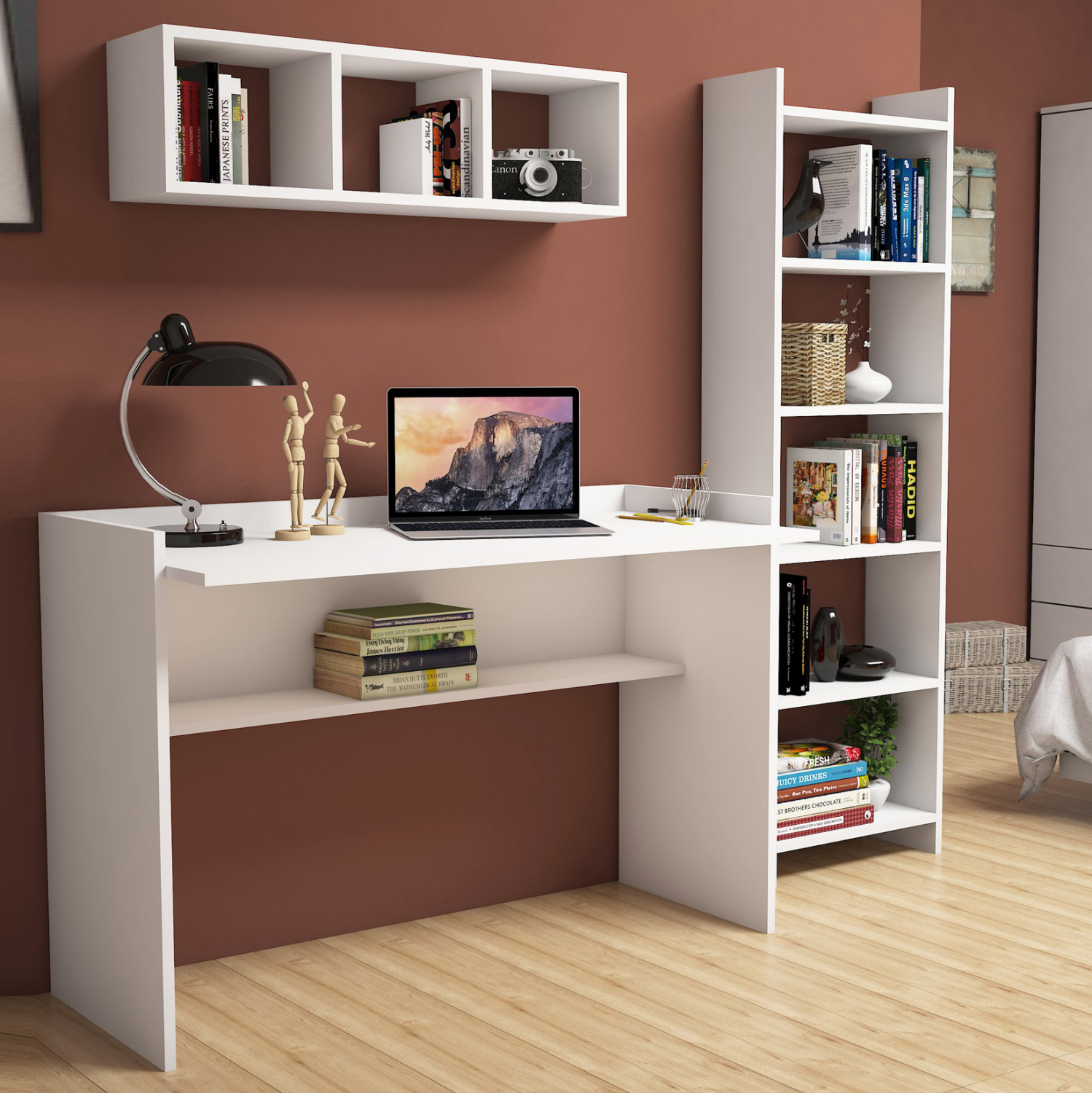 ΣΕΤ ΓΡΑΦΕΙΟΥ 3ΤΜΧ HM11776.11 ΜΕΛΑΜΙΝΗ ΣΕ ΛΕΥΚΟ ΧΡΩΜΑ - Image 2