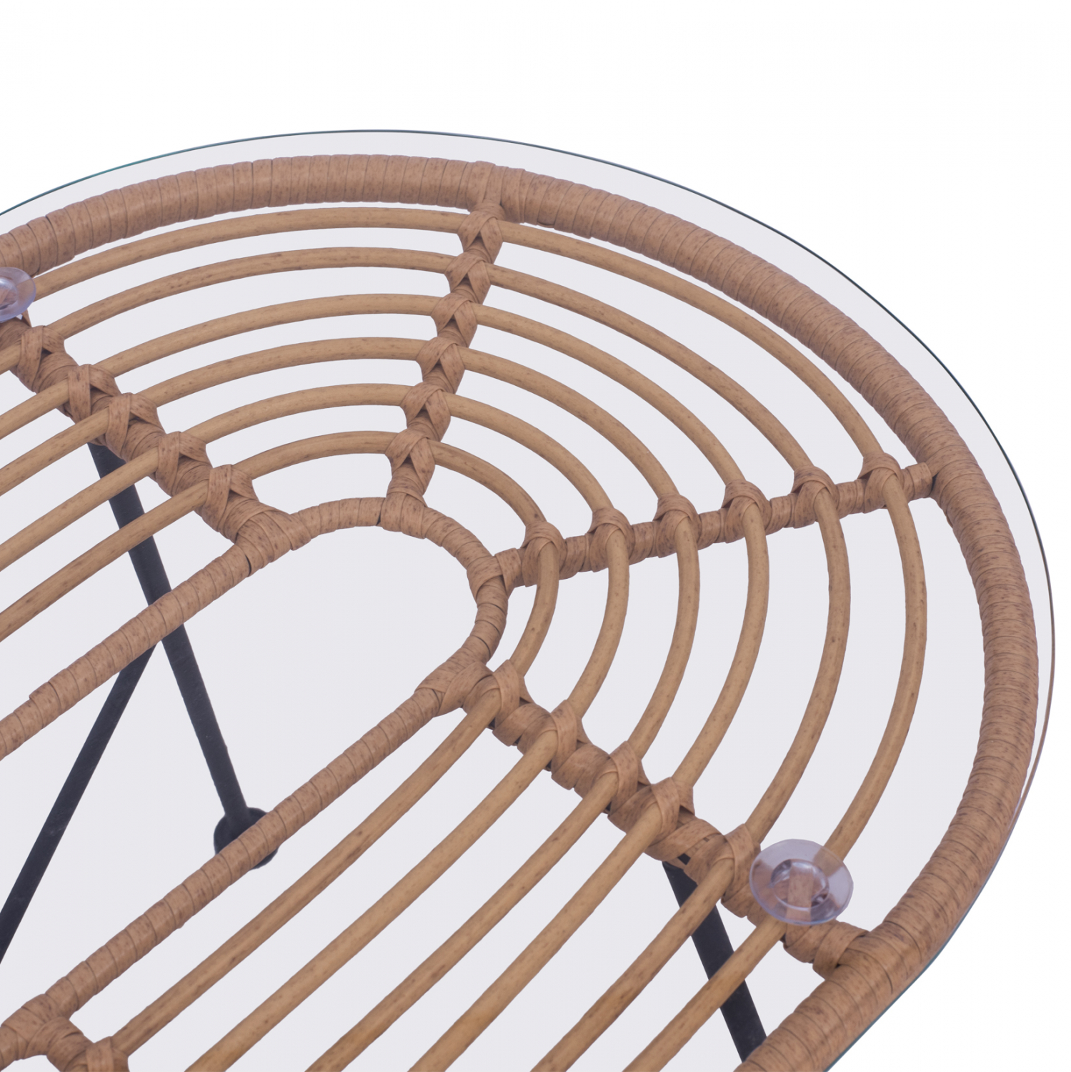 ΣΕΤ ΣΑΛΟΝΙ 4ΤΜΧ ALLEGRA HM5460 ΜΕΤΑΛΛΟ & WICKER ΣΕ ΜΠΕΖ ΧΡΩΜΑ - Image 9