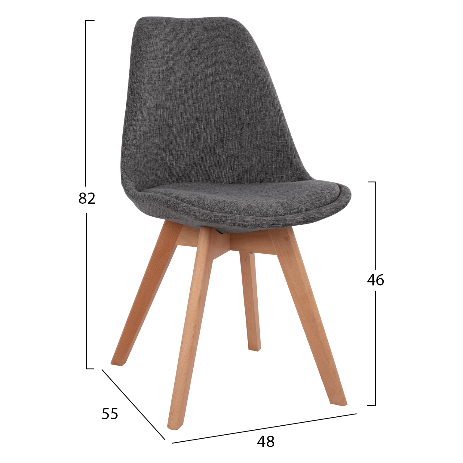 ΣΕΤ ΤΡΑΠΕΖΑΡΙΑΣ 5ΤΜΧ ΤΡΑΠΕΖΙ Φ90X74 & 4 ΚΑΡΕΚΛΕΣ VEGAS ΜΕ ΓΚΡΙ ΥΦΑΣΜΑ HM11693.50 - Image 3