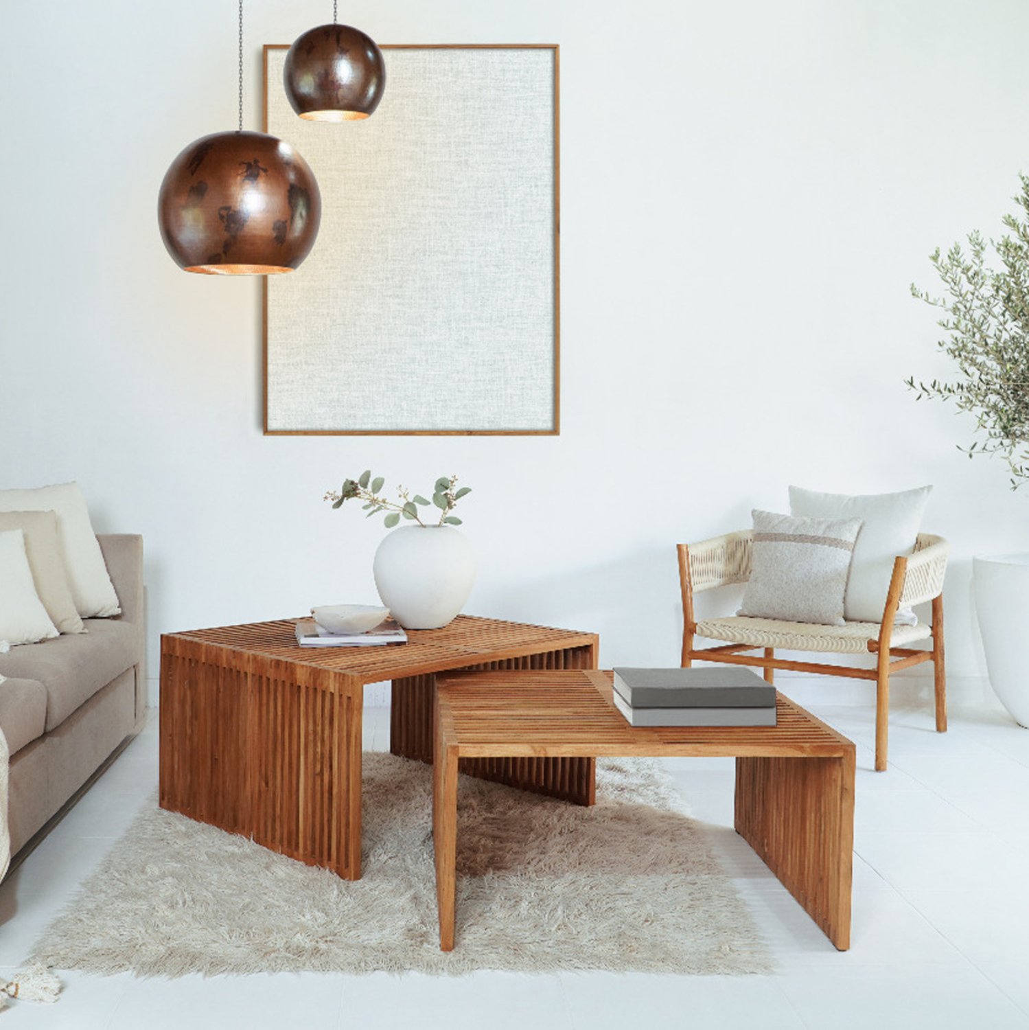 ΣΕΤ ΤΡΑΠΕΖΙΑ ΣΑΛΟΝΙΟΥ NYA HM9546 ΞΥΛΟ ΤΕΑΚ ΣΕ ΦΥΣΙΚΟ ΧΡΩΜΑ 86x79x46Y εκ. - Image 10