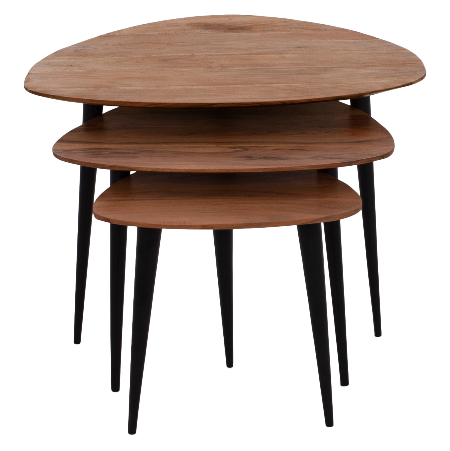 ΣΕΤ ΖΙΓΚΟΝ EMILIANO HM9256 ΑΠΟ ΜΑΣΙΦ ΞΥΛΟ ΑΚΑΚΙΑΣ ΜΕ ΜΑΥΡΑ ΠΟΔΙΑ 69,5x67x46Υ εκ. - Image 4