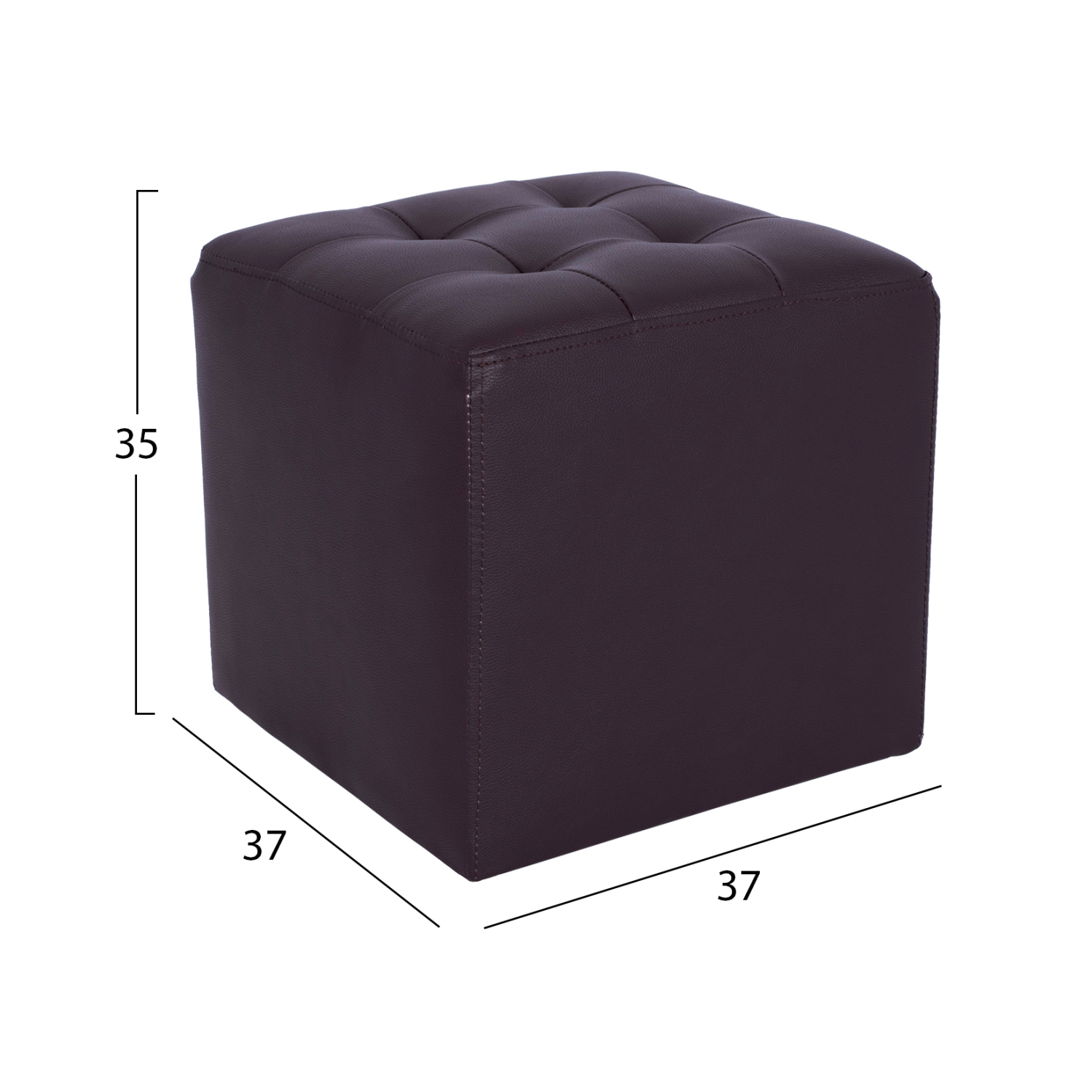 ΣΚΑΜΠΩ ΜΕ PU ΚΑΦΕ PUNK HM264.03 37x37x35εκ - Image 2