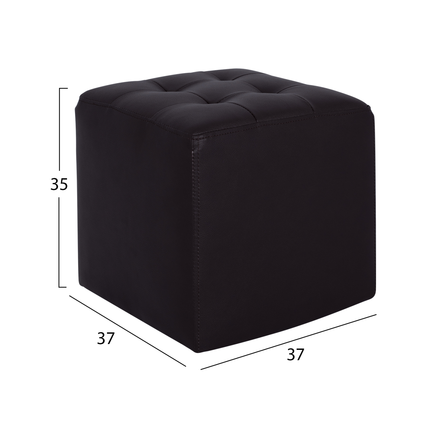 ΣΚΑΜΠΩ ΜΕ PU ΜΑΥΡΟ PUNK HM264.01 37Χ37Χ35Υεκ. - Image 2