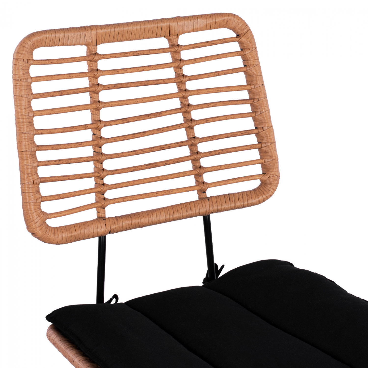 ΣΚΑΜΠΟ ΜΕΣΑΙΟΥ ΥΨΟΥΣ ALLEGRA HM5644 ΜΕΤΑΛΛΙΚΟ ΜΕ WICKER ΣΕ ΜΠΕΖ ΑΠΟΧΡΩΣΗ 55x56x107 εκ. - Image 7