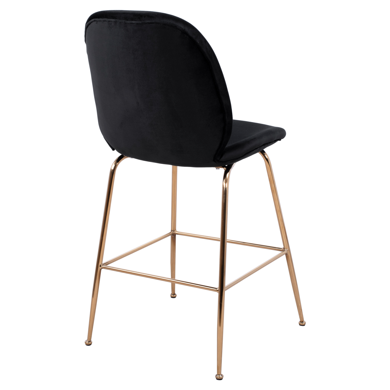 ΣΚΑΜΠΟ ΜΕΣΑΙΟΥ ΥΨΟΥΣ NORA HM8524.04 ΒΕΛΟΥΔΟ ΜΑΥΡΟ & ΧΡΥΣΟ ΜΕΤΑΛΛΙΚΟ ΣΚΕΛΕΤΟ 48x61x103Υ εκ. - Image 5