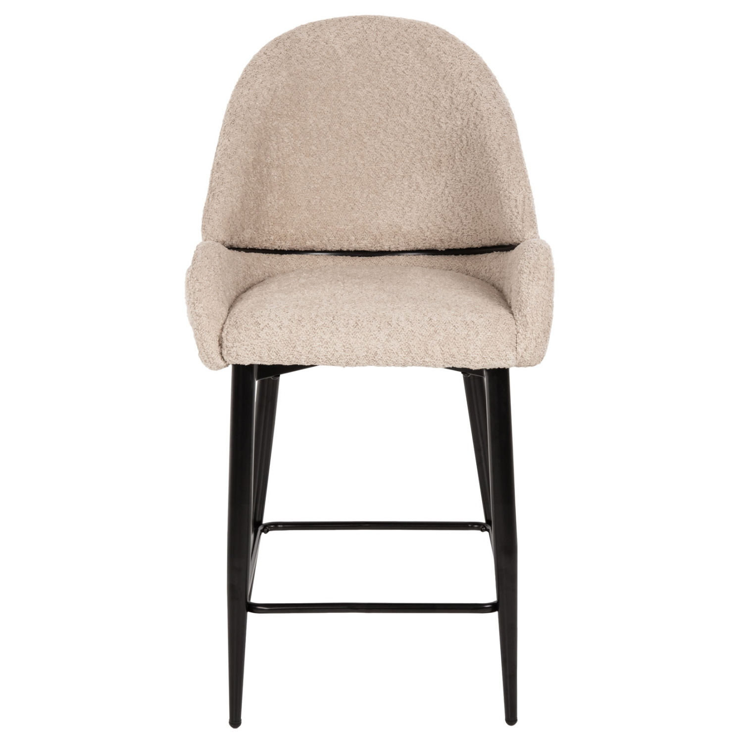 ΣΚΑΜΠΟ ΜΕΣΑΙΟΥ ΥΨΟΥΣ SARKY HM8586.02 ΥΦΑΣΜΑ ΜΠΟΥΚΛΕ ΕΚΡΟΥ-ΜΑΥΡΑ ΜΕΤΑΛ. ΠΟΔΙΑ 55x62x105Yεκ. - Image 3