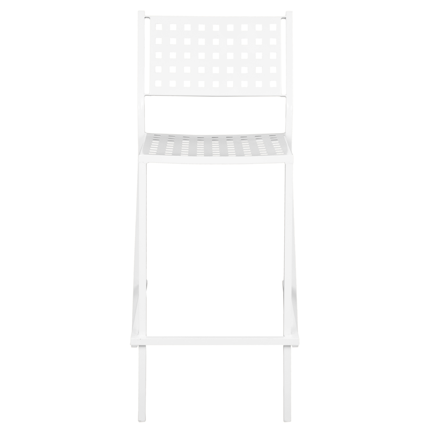 ΣΚΑΜΠΟ ΜΠΑΡ ΜΕΤΑΛΛΙΚΟ OLYMPIAS HM5528.02 ΣΕ ΛΕΥΚΗ ΑΠΟΧΡΩΣΗ 47x58x111 εκ. - Image 3