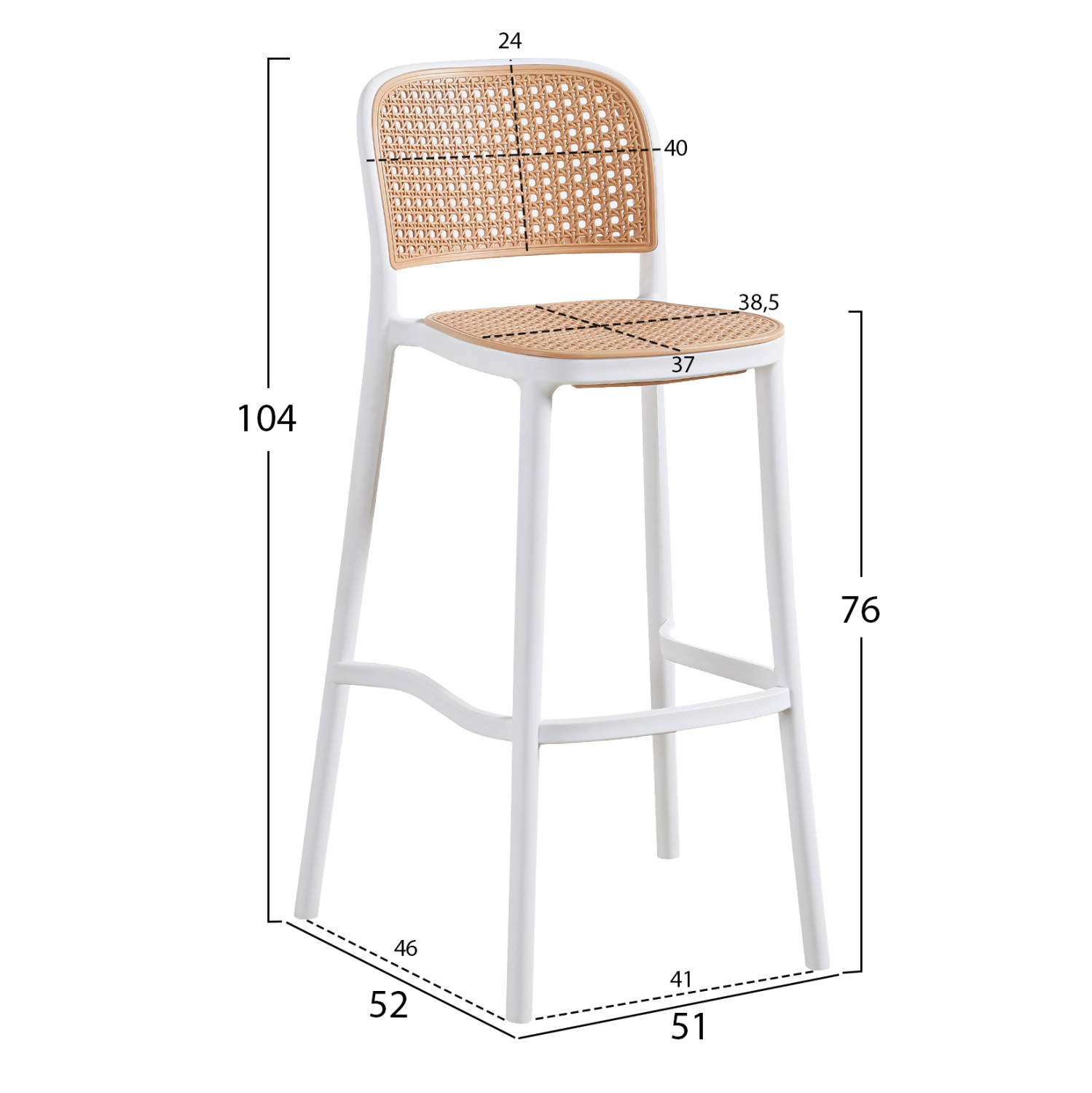 ΣΚΑΜΠΟ ΠΟΛΥΠΡΟΠΥΛΕΝΙΟΥ ΛΕΥΚΟ ΜΠΕΖ HM5939.01 41x53x103Υ εκ. - Image 2