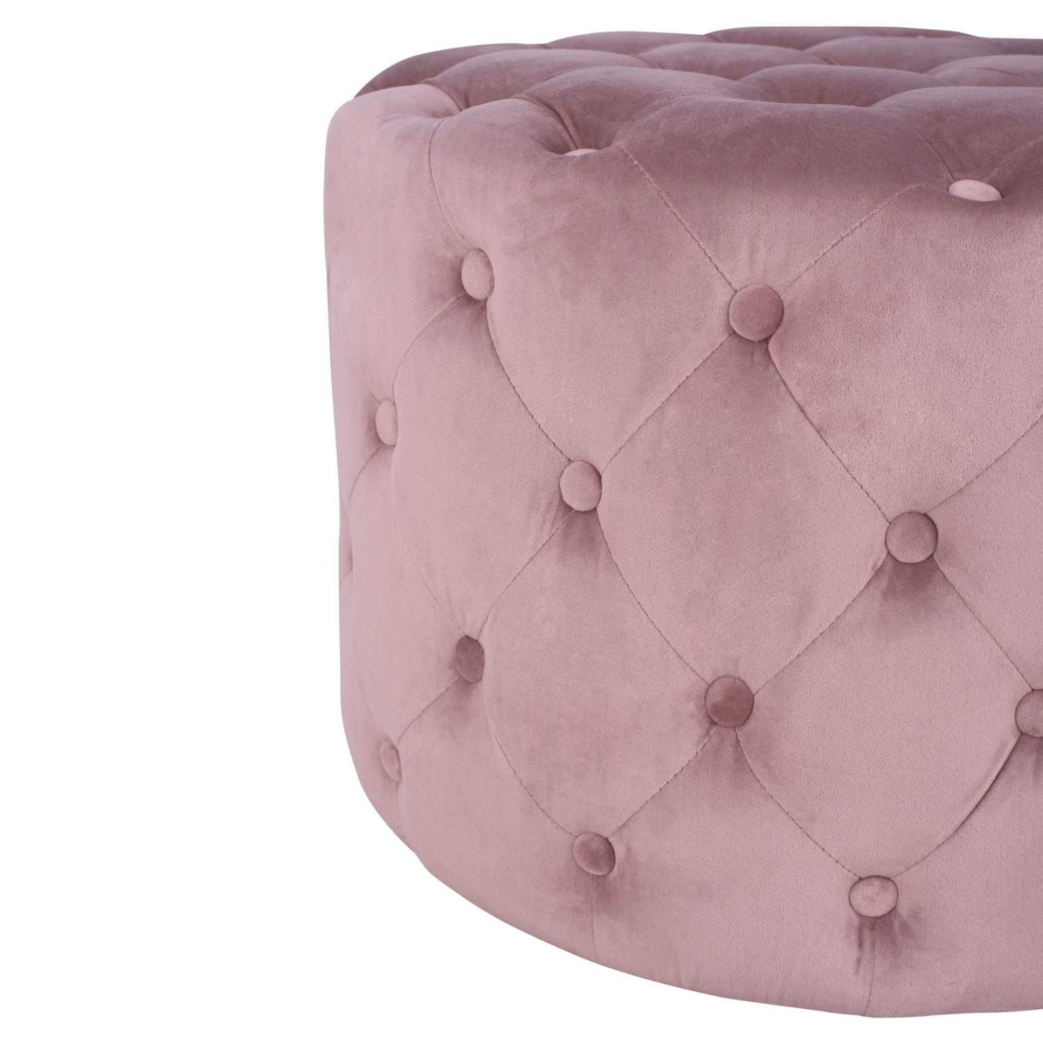 ΣΚΑΜΠΟ KASSIE ΣΑΠΙΟ ΜΗΛΟ ΒΕΛΟΥΔΟ ΤΥΠΟΥ CHESTERFIELD HM8406.02 Φ60x43Υ εκ. - Image 3