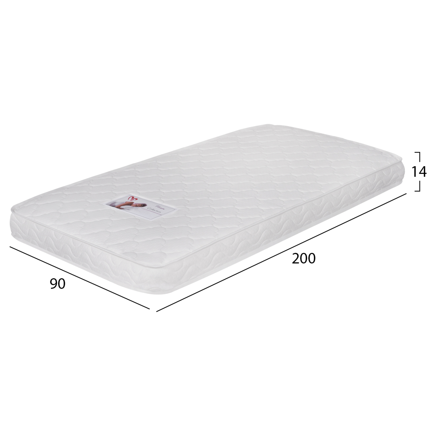 ΣΤΡΩΜΑ ΑΦΡΟΥ ΧΩΡΙΣ ΕΛΑΤΗΡΙΑ JORDY 90X200x15Y-- HM374.10 (ROLL PACKING) ΛΕΥΚΟ - Image 2