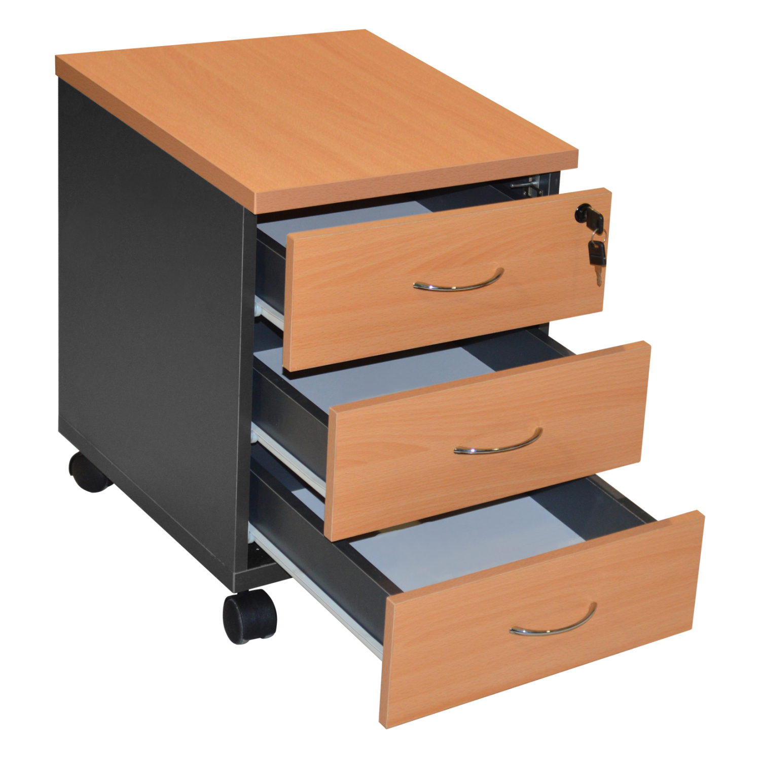 ΣΥΡΤΑΡΙΕΡΑ ΓΡΑΦΕΙΟΥ ΕΠΑΓΓΕΛΜΑΤΙΚΗ ABELINA HM2011.01 ΟΞΙΑ ΜΕ 3 ΣΥΡΤΑΡΙΑ 38X48X53εκ - Image 2