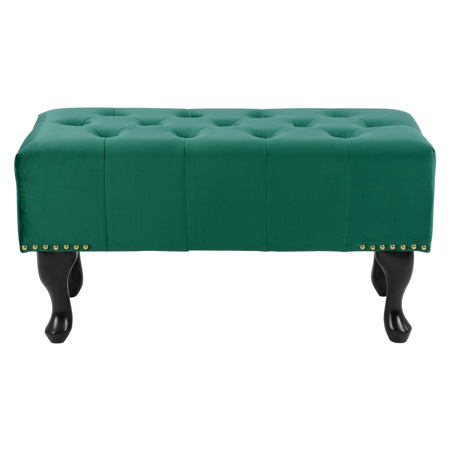 ΤΑΜΠΟΥΡΕ T.CHESTERFIELD EMMA HM226.03 ΚΥΠΑΡΙΣΣΙ ΒΕΛΟΥΔΟ-ΜΑΥΡΑ ΠΟΔΙΑ 80x45x40Υεκ - Image 3