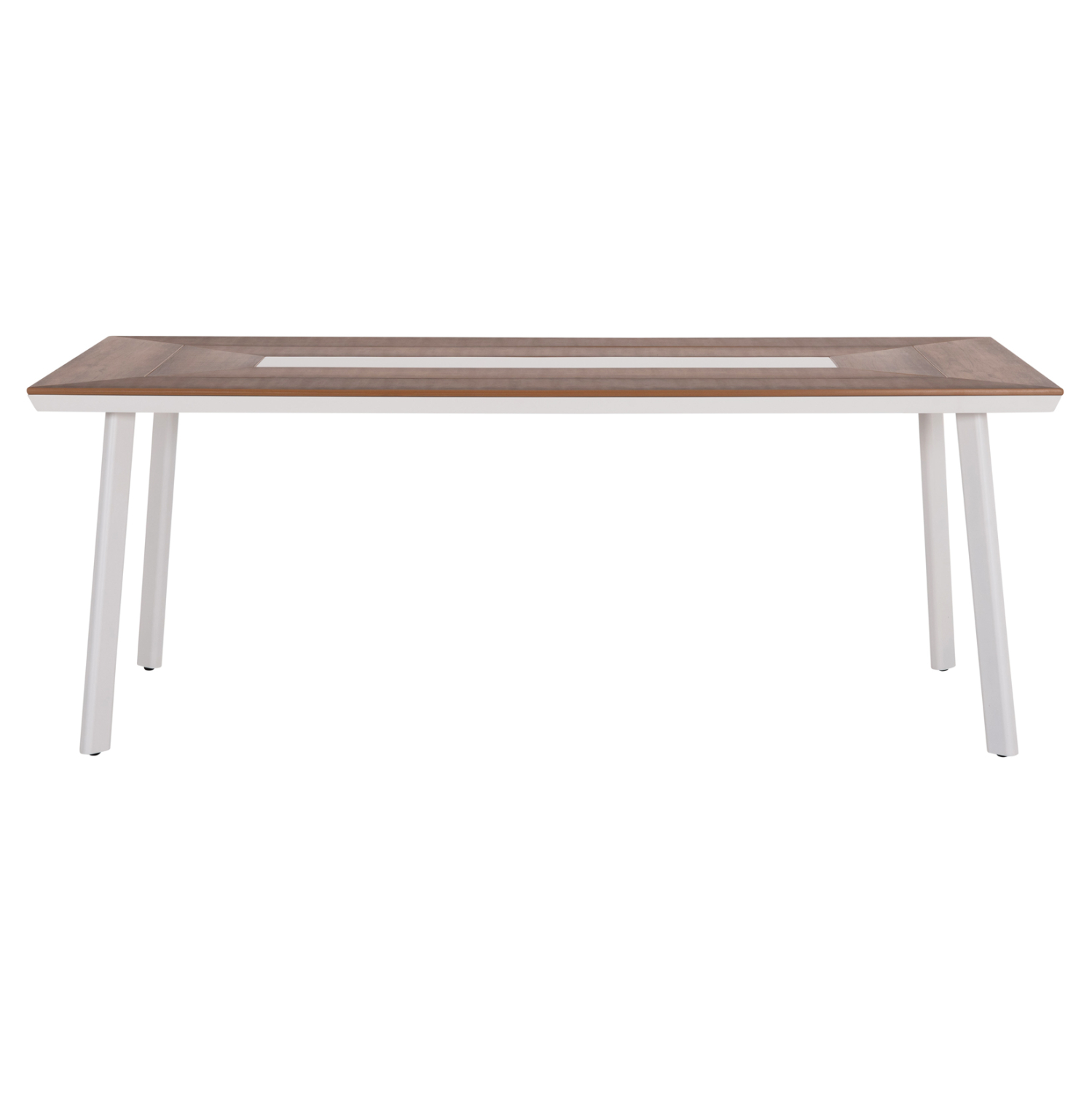ΤΡΑΠΕΖΙ ΑΛΟΥΜΙΝΙΟΥ TABER HM5131.11 ΛΕΥΚΟ ΜΕ POLYWOOD TOP 200x100x75Υεκ - Image 3