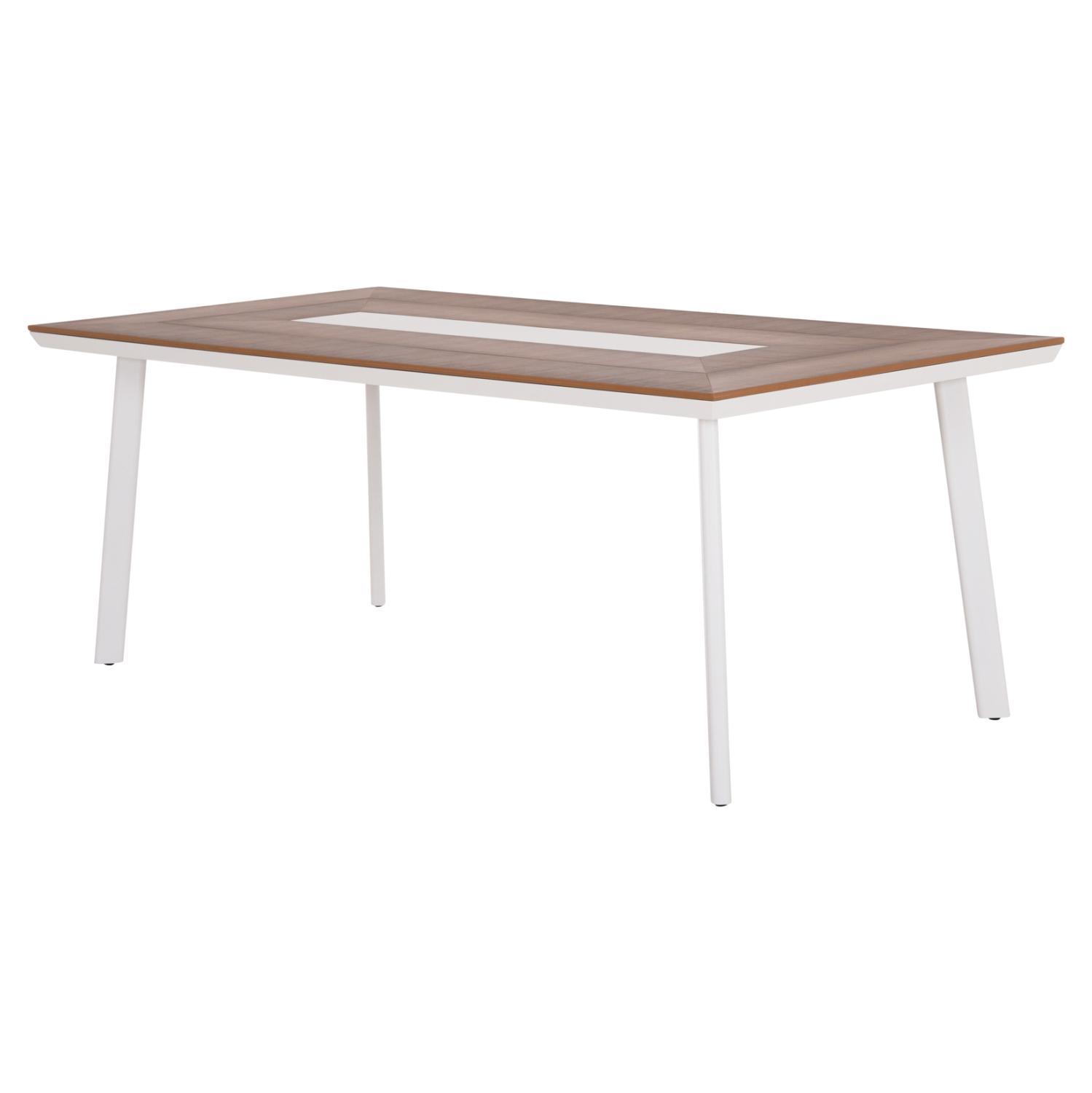 ΤΡΑΠΕΖΙ ΑΛΟΥΜΙΝΙΟΥ TABER HM5131.11 ΛΕΥΚΟ ΜΕ POLYWOOD TOP 200x100x75Υεκ - Image 5