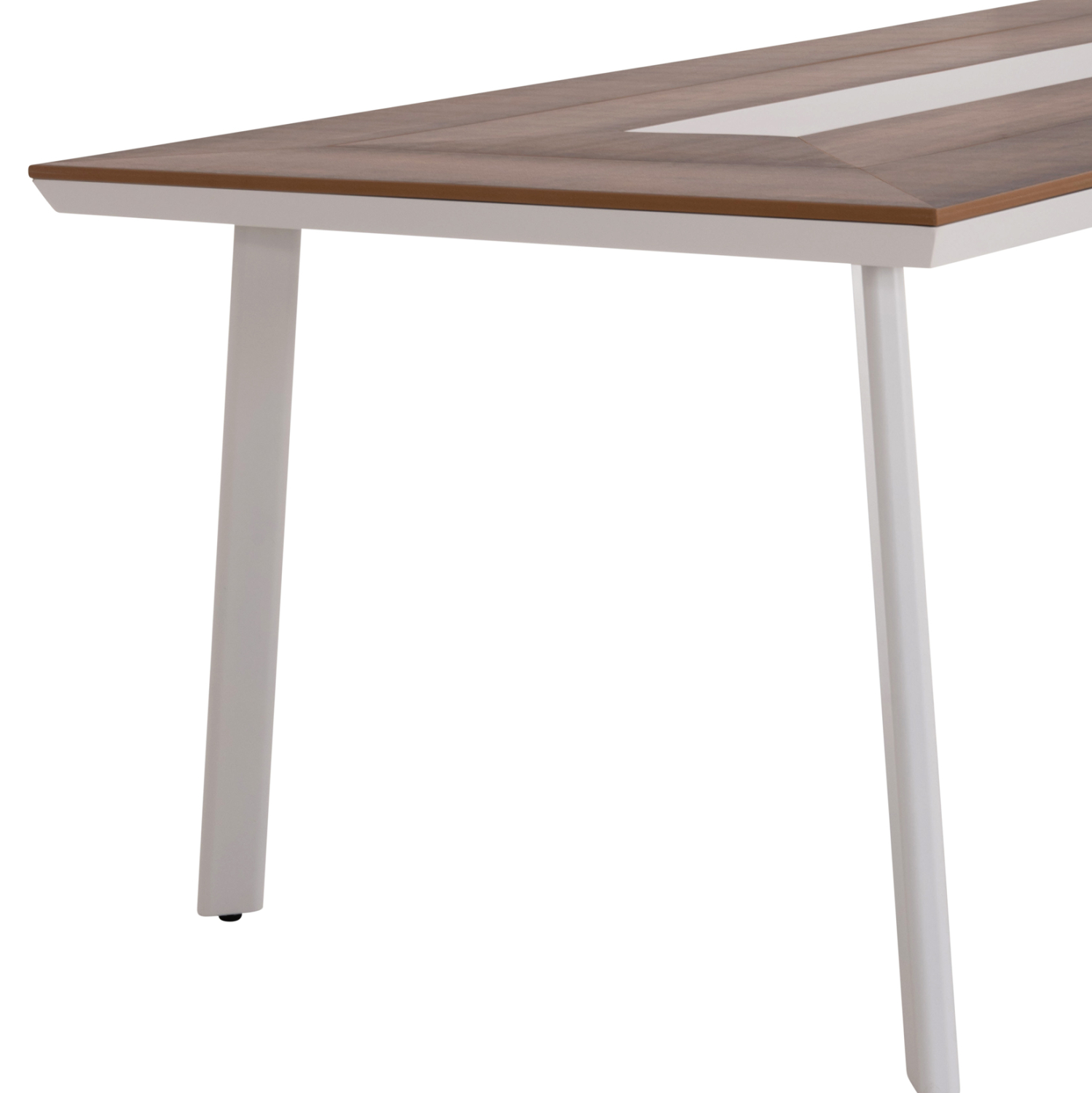 ΤΡΑΠΕΖΙ ΑΛΟΥΜΙΝΙΟΥ TABER HM5131.11 ΛΕΥΚΟ ΜΕ POLYWOOD TOP 200x100x75Υεκ - Image 8