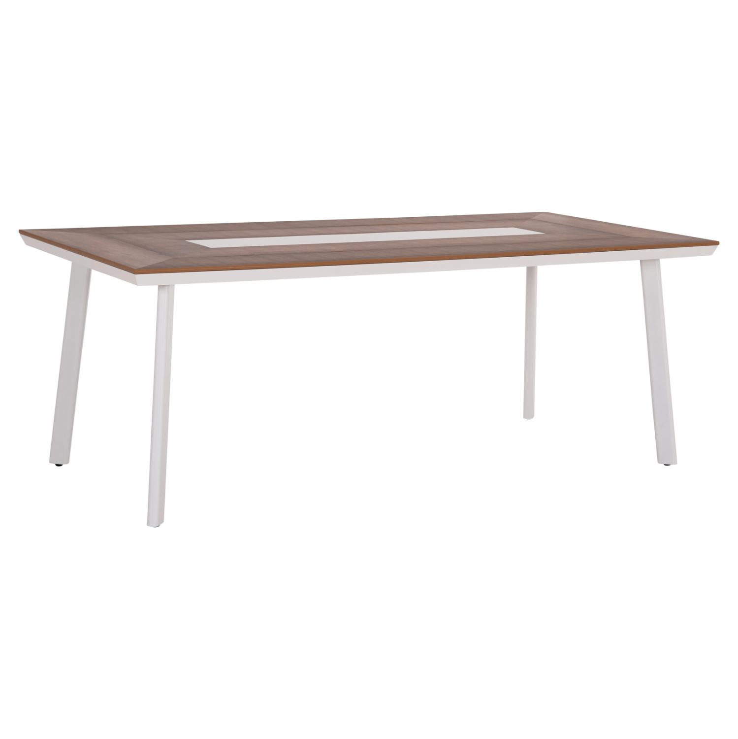ΤΡΑΠΕΖΙ ΑΛΟΥΜΙΝΙΟΥ TABER HM5131.11 ΛΕΥΚΟ ΜΕ POLYWOOD TOP 200x100x75Υεκ - Image 9
