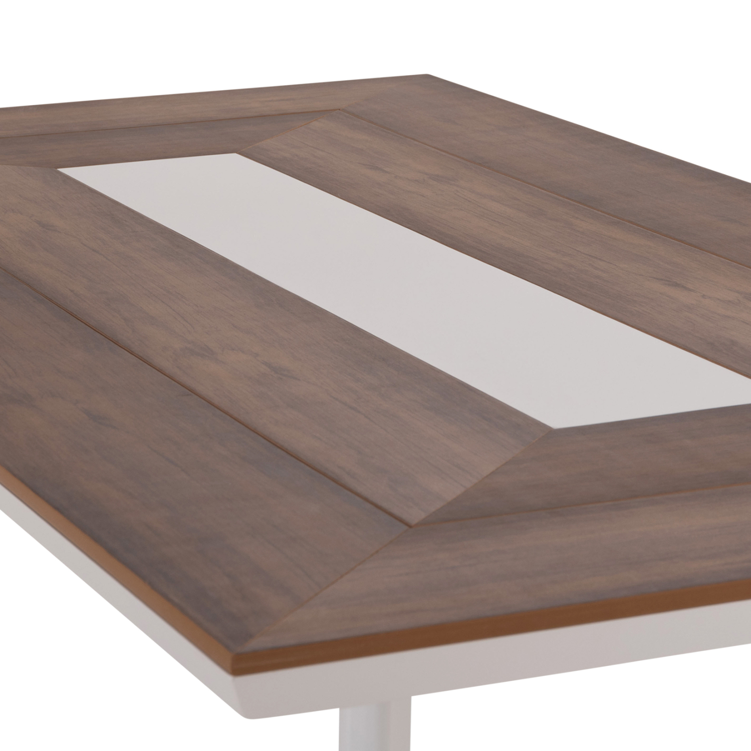 ΤΡΑΠΕΖΙ ΑΛΟΥΜΙΝΙΟΥ TABER HM5131.11 ΛΕΥΚΟ ΜΕ POLYWOOD TOP 200x100x75Υεκ - Image 10