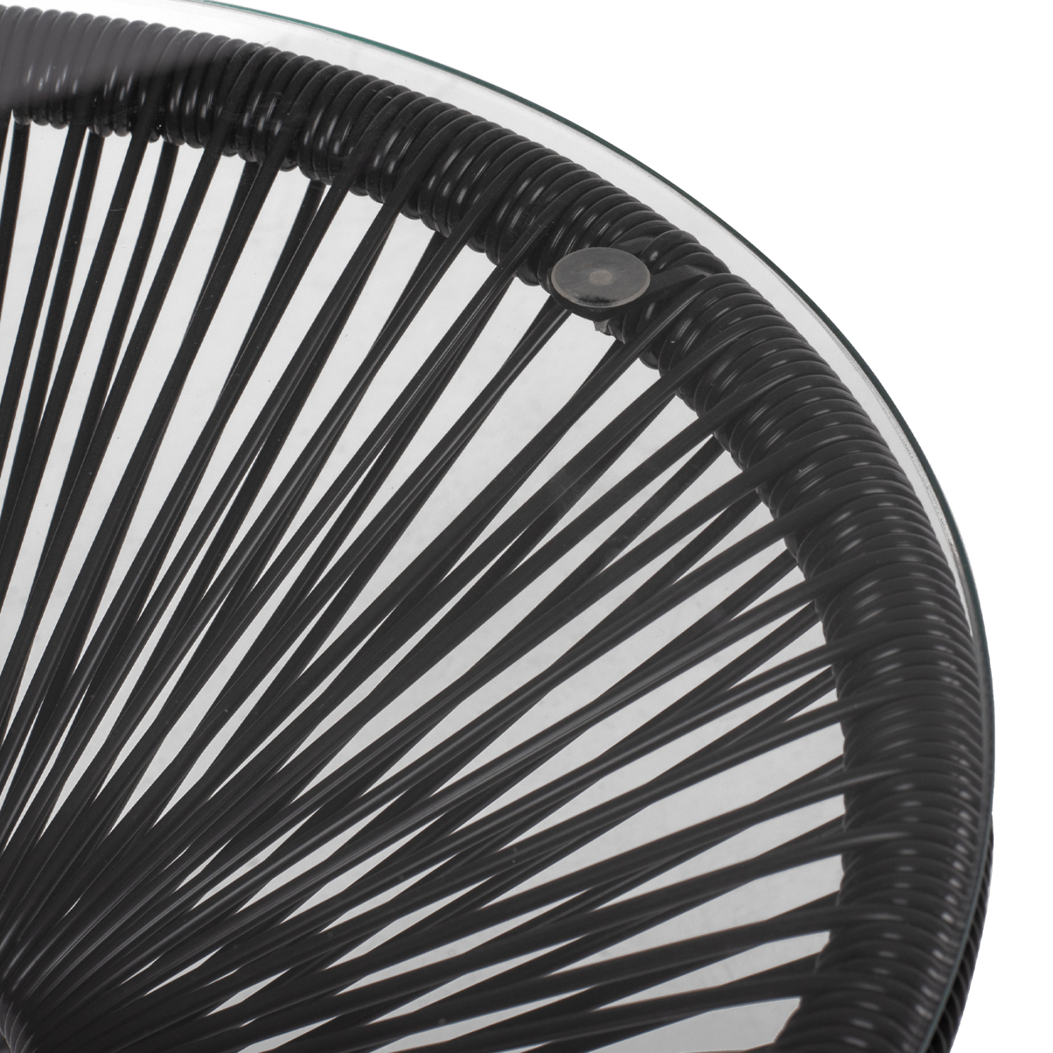 ΤΡΑΠΕΖΙ ΒΟΗΘΗΤΙΚΟ ALLEGRA ΕΠΑΓΓΕΛΜ. ΜΕΤΑΛΛΟ ΜΑΥΡΟ RATTAN ΜΑΥΡΟ HM5874.01 Φ47x45Yεκ. - Image 6