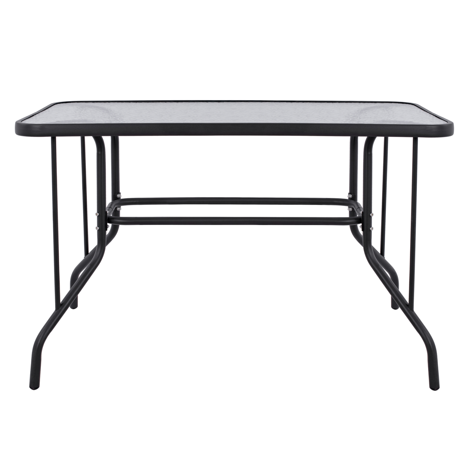 ΤΡΑΠΕΖΙ ADAM HM5020.01 ΜΕΤΑΛΛΙΚΟ ΣΚΟΥΡΟ ΓΚΡΙ ΜΕ ΓΥΑΛΙΝΗ ΕΠΙΦΑΝΕΙΑ 110Χ60Χ71Υεκ. - Image 3