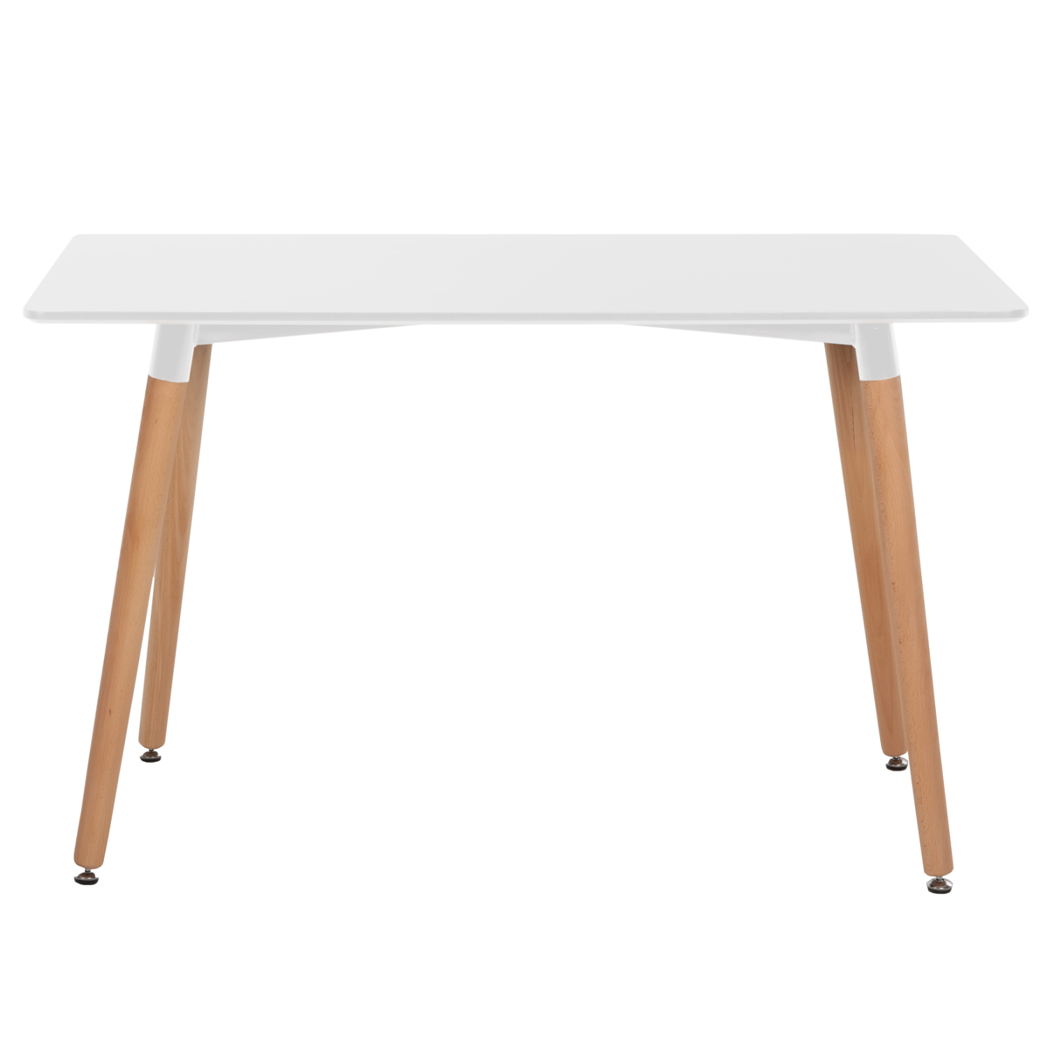 ΤΡΑΠΕΖΙ MINIMAL HM8581.01 ΛΕΥΚΟ MDF-ΠΟΔΙΑ ΟΞΙΑ ΣΕ ΦΥΣΙΚΟ ΧΡΩΜΑ- 120Χ60X74Υεκ. - Image 3