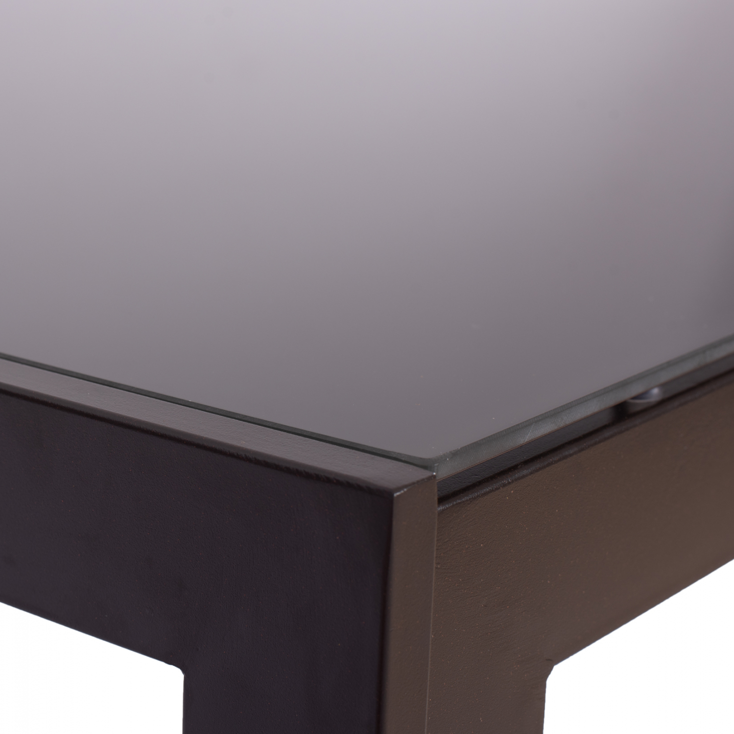 ΤΡΑΠΕΖΙ ΜΕΤΑΛΛΙΚΟ OFER ΟΡΘΟΓΩΝΙΟ ΚΑΦΕ ΜΕ ΓΥΑΛΙ ΚΑΦΕ 150X90Χ75Υεκ. HM5767.02 - Image 6