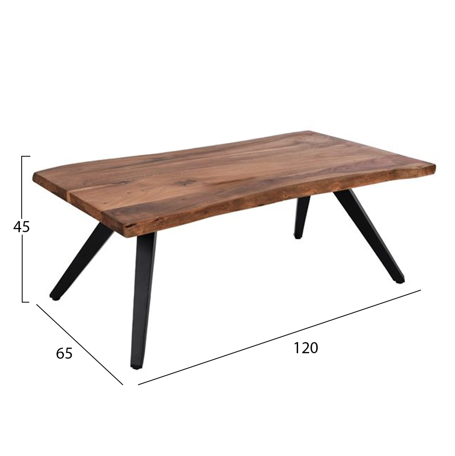 ΤΡΑΠΕΖΙ ΣΑΛΟΝΙΟΥ JOSINA ΜΑΣΙΦ ΞΥΛΟ ΑΚΑΚΙΑΣ 120x65x46Yεκ. HM8365.11 - Image 2