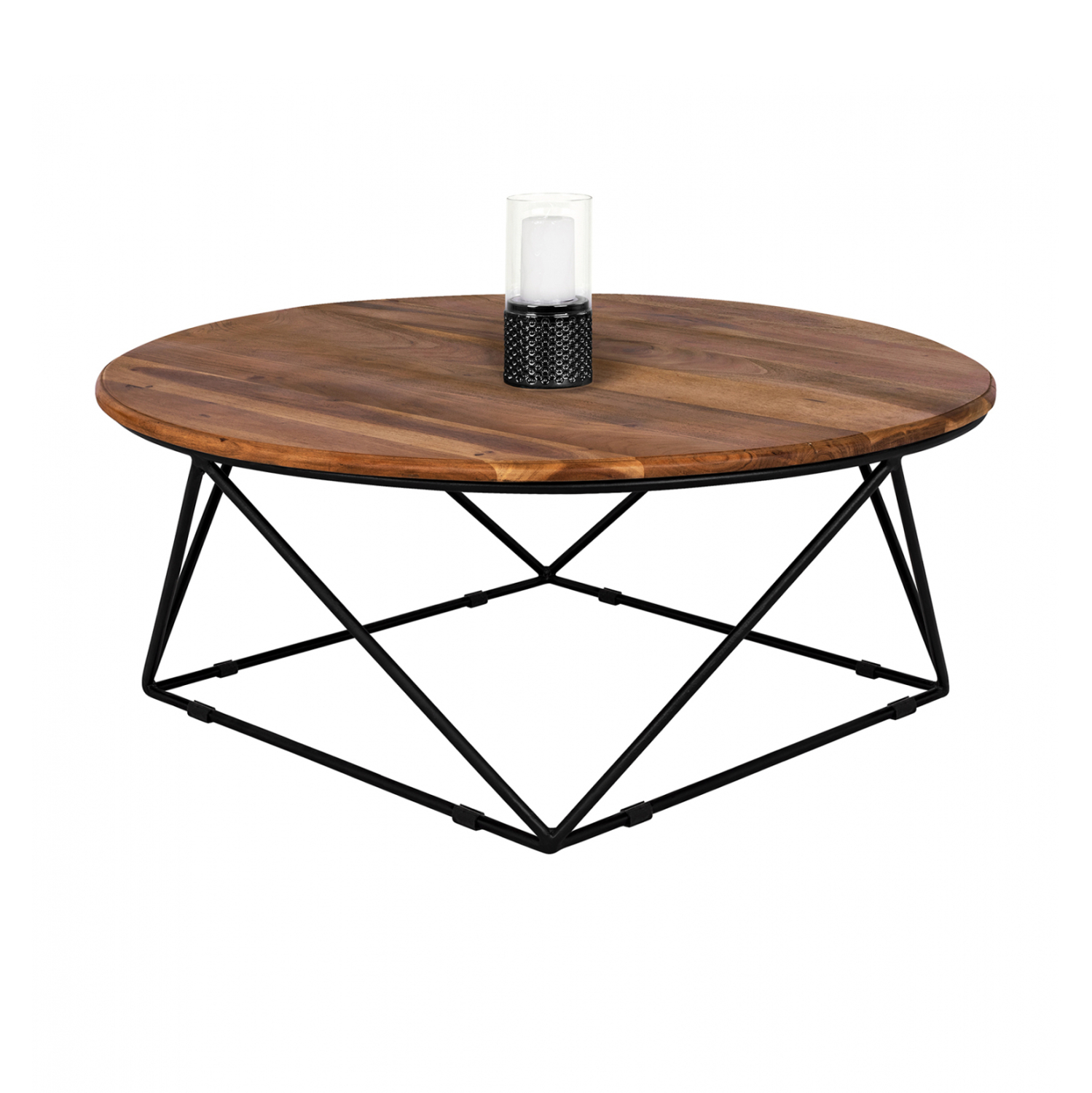 ΤΡΑΠΕΖΙ ΣΑΛΟΝΙΟΥ BERLIN HM8201.11 ΑΠΟ ΜΑΣΙΦ ΞΥΛΟ ΑΚΑΚΙΑΣ Φ90X36,5Υεκ.