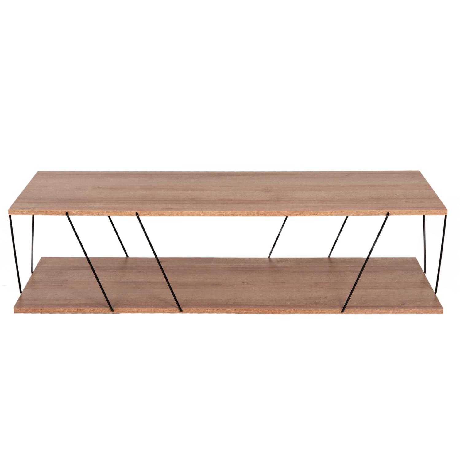 ΤΡΑΠΕΖΙ ΣΑΛΟΝΙΟΥ TARS HM8927.11 ΦΥΣΙΚΟ ΟΑΚ ΜΕ ΜΑΥΡΕΣ ΜΕΤΑΛΛΙΚΕΣ ΒΕΡΓΕΣ 120Χ50Χ30Yεκ. - Image 3