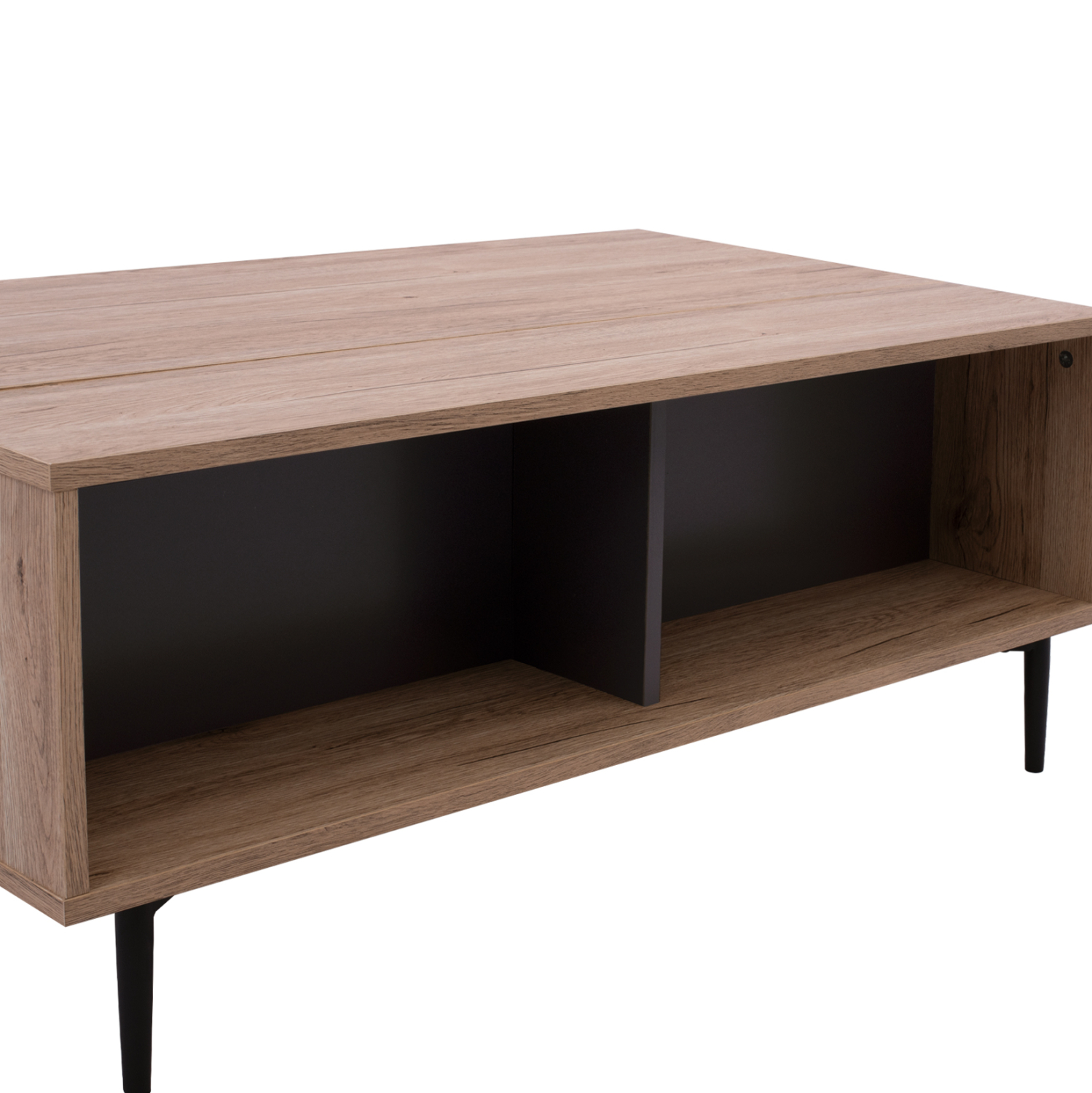 ΤΡΑΠΕΖΙ ΣΑΛΟΝΙΟΥ ΜΕΛΑΜΙΝΗΣ ME ΑΠΟΘΗΚΕΥΤΙΚΟ MARGARIT 100x58x39-53Yεκ.HM8677.11 - Image 6