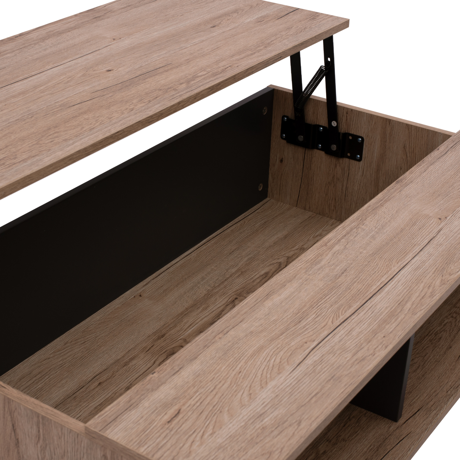 ΤΡΑΠΕΖΙ ΣΑΛΟΝΙΟΥ ΜΕΛΑΜΙΝΗΣ ME ΑΠΟΘΗΚΕΥΤΙΚΟ MARGARIT 100x58x39-53Yεκ.HM8677.11 - Image 7