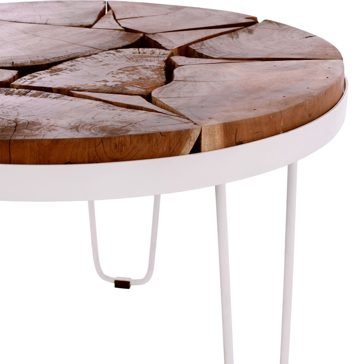 ΤΡΑΠΕΖΙ ΣΑΛΟΝΙΟΥ TIMOTHY ΑΠΟ ΜΑΣΙΦ ΞΥΛΟ ΑΚΑΚΙΑΣ ΛΕΥΚΟΣ ΣΚΕΛΕΤΟΣ Φ73x45Υεκ.HM8366.12 - Image 4