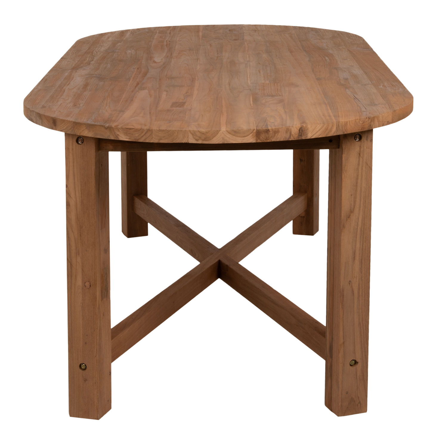 ΤΡΑΠΕΖΙ ΤΡΑΠΕΖΑΡΙΑΣ KUTAI HM9640 ΜΑΣΙΦ ΑΝΑΚΥΚΛΩΜΕΝΟ ΞΥΛΟ ΤΕΑΚ ΦΥΣΙΚΟ 200x90x75Υεκ. - Image 4