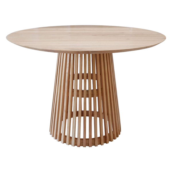 ΤΡΑΠΕΖΙ ΤΡΑΠΕΖΑΡΙΑΣ FRANTZ ΑΠΟ ΜΑΣΙΦ ΞΥΛΟ MINDI ΦΥΣΙΚΟ Φ150x78.5Yεκ.HM9457.01 - Image 2