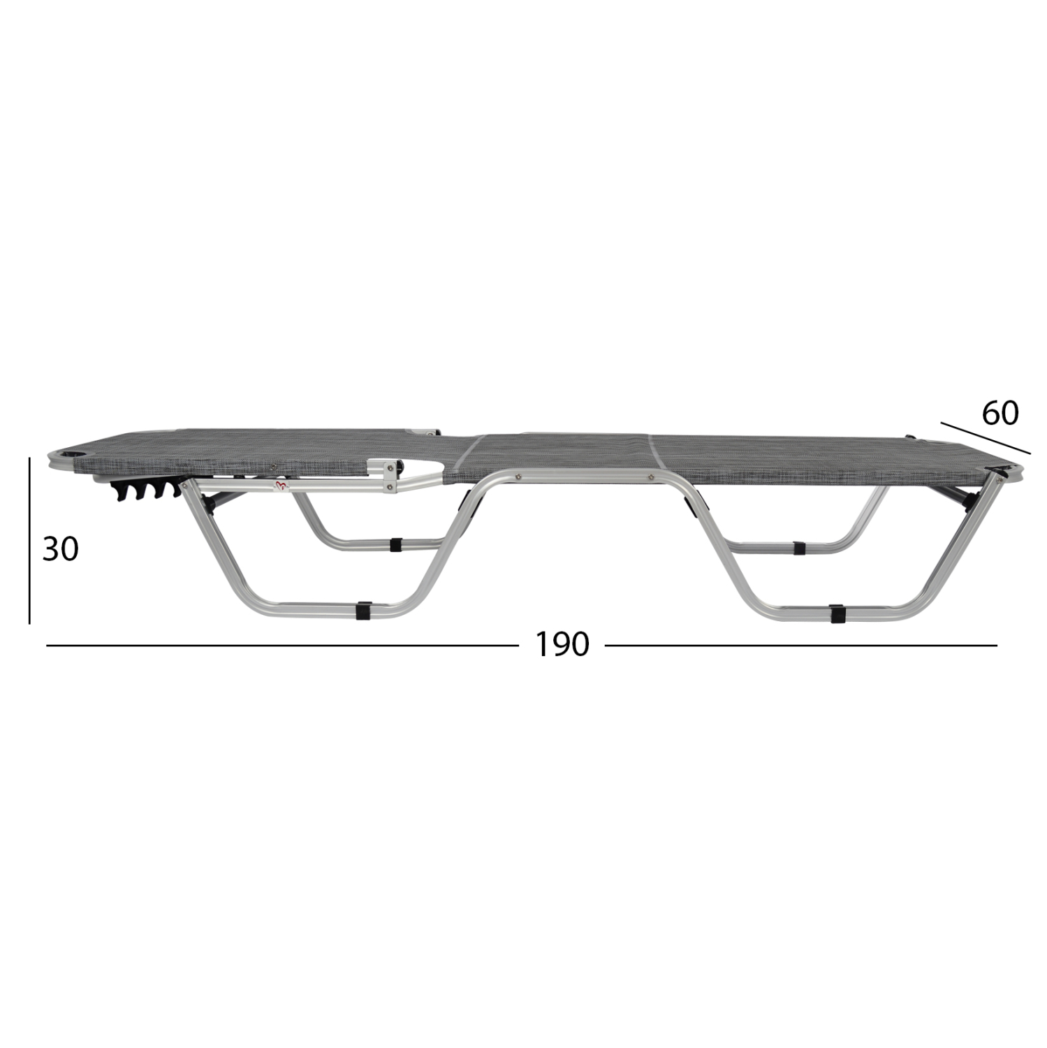 ΞΑΠΛΩΣΤΡΑ ΕΠΑΓΓΕΛΜΑΤΙΚΗ WALDO ΑΛΟΥΜΙΝΙΟΥ HM5071.10 ΓΚΡΙ 60x195x30 cm - Image 2